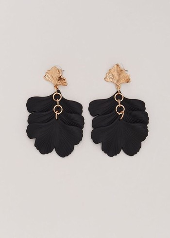 Phase Eight Black Statement Shell Drop Jewellery Black USA | 8370624-AG